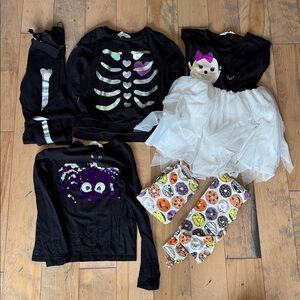 excellent lot girls Halloween clothing dress PJs outfit medium 8/10 H&M